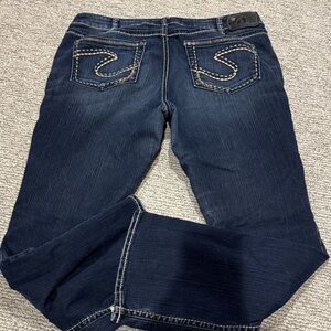 Silver Dark Blue Women's Jeans